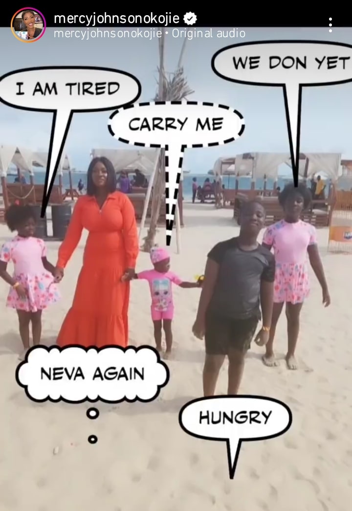 Mercy Johnson laments over motherhoo