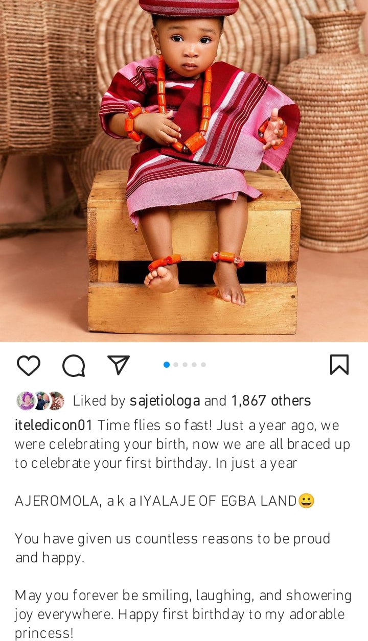 Itele celebrates daughter's birthday