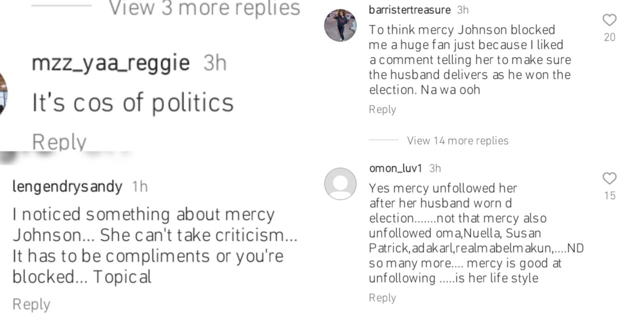 Mercy Johnson causes a stir as she unfollows colleagues