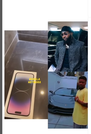 Davido's house help breaks down in tears after he receives new iPhone worth #1.2million